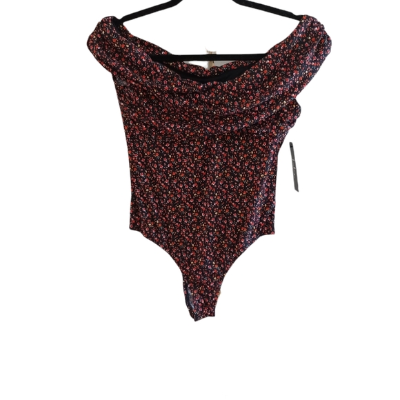 Lulus Top Bodusuit Ribbed Off the Shoulder - Picture 10 of 13